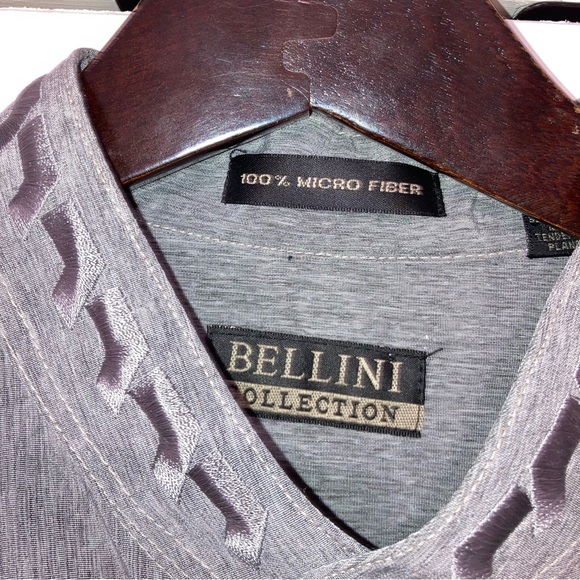 Bellini Collection Vintage Embroidered Gray Long Sleeve Button Up Blouse Large - Picture 3 of 10